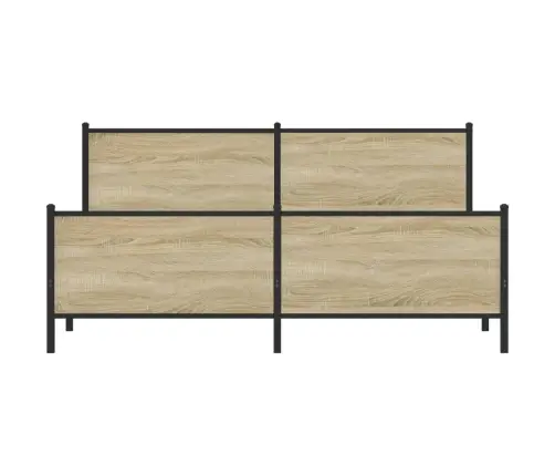 Lovos Rėmas Be Čiužinio, Sonoma Ąžuolo, 193X203cm Metalas
