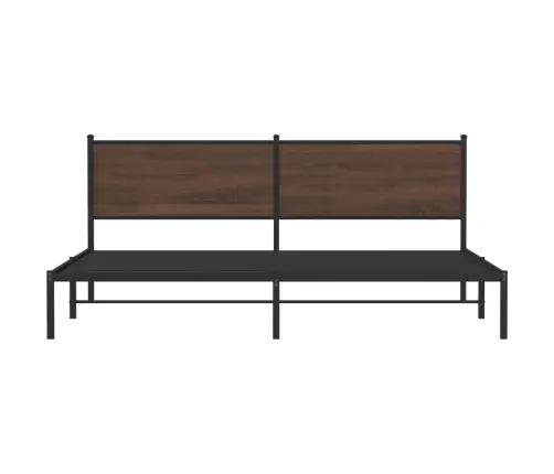 Gultas Rāmis Bez Matrača, Metāls, 200X200 Cm, Ozolkoka Krāsa Vidaxl