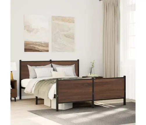 Gultas Rāmis Bez Matrača, Brūna Ozola, 140X200 Cm Vidaxl