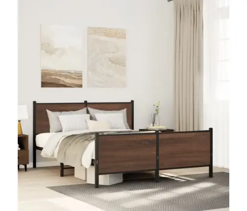 Lovos Rėmas Be Čiužinio, Rudas Ąžuolo, 160X200cm Metalas