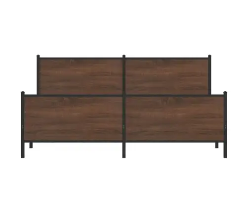 Metallist Voodiraam Ilma Madratsita Pruun Tamm 200X200 Cm