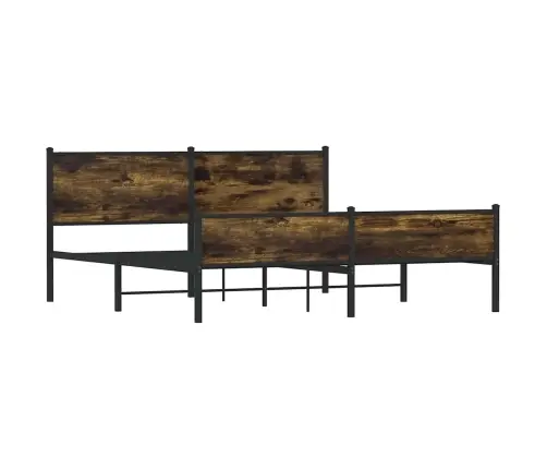 Metallist Voodiraam Ilma Madratsita Suitsutatud Tamm 160X200 Cm