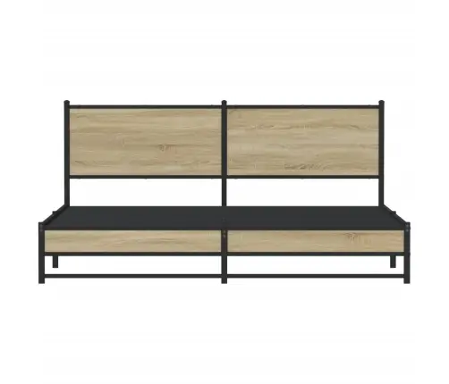Gultas Rāmis Bez Matrača, Metāls, 180X200Cm, Ozolkoka Imitācija Vidaxl