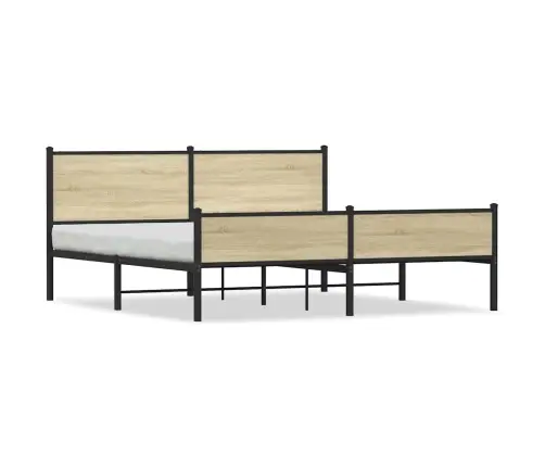 Lovos Rėmas Be Čiužinio, Sonoma Ąžuolo, 160X200cm Metalas