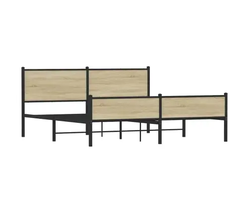 Lovos Rėmas Be Čiužinio, Sonoma Ąžuolo, 160X200cm Metalas