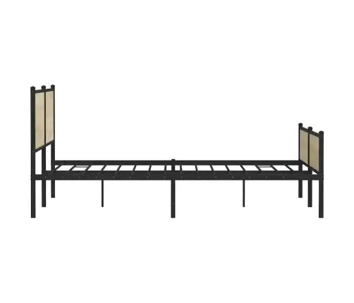 Gultas Rāmis Bez Matrača, Metāls, 200X200Cm, Ozolkoka Imitācija Vidaxl