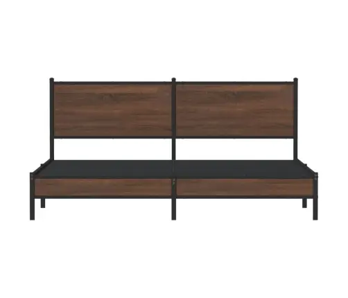 Metallist Voodiraam Ilma Madratsita Pruun Tamm 183X213 Cm