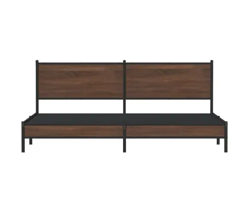 Gultas Rāmis Bez Matrača, Metāls, 193X203 Cm, Ozolkoka Krāsa Vidaxl