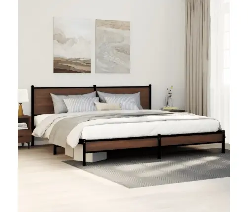 Lovos Rėmas Be Čiužinio, Rudas Ąžuolo, 200X200cm Metalas