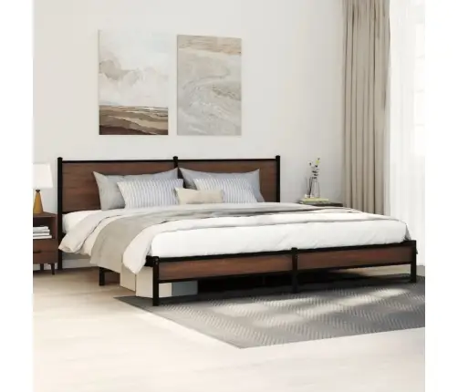 Lovos Rėmas Be Čiužinio, Rudas Ąžuolo, 193X203cm Metalas