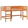 Bērnu Gulta Ar Trepēm, Vaska Brūns, 90X190Cm, Priedes Masīvkoks Vidaxl