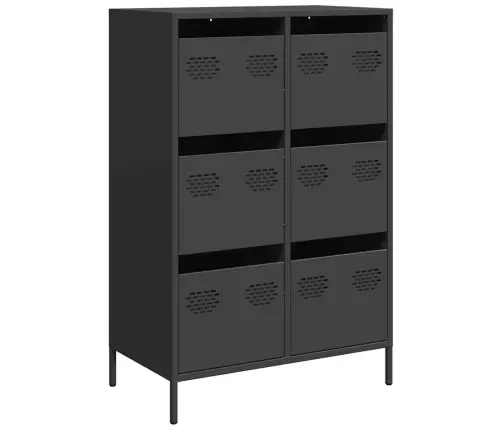 Kõrge Kapp, Must, 68 X 39 X 101,5 cm Teras