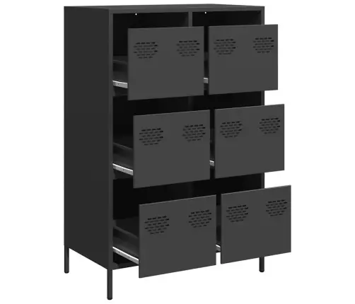 Kõrge Kapp, Must, 68 X 39 X 101,5 cm Teras