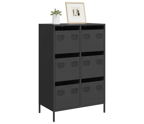 Kõrge Kapp, Must, 68 X 39 X 101,5 cm Teras