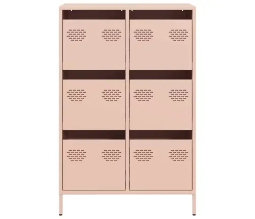 Augstais Skapītis, Rozā, 68X39X101,5 Cm, Tērauds Vidaxl