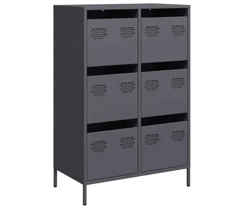 Augstais Skapītis Pelēks 68X39X101,5 Cm Tērauds Vidaxl