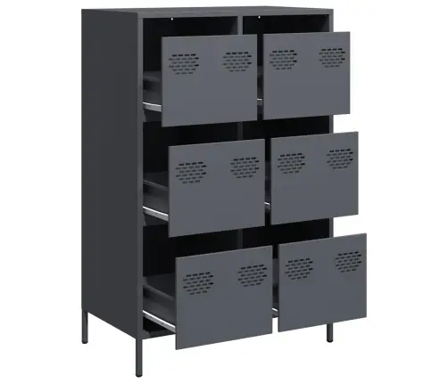 Augstais Skapītis Pelēks 68X39X101,5 Cm Tērauds Vidaxl