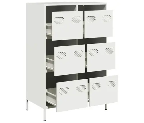 Komoda, Baltos Spalvos, 68X39X101,5cm Plienas