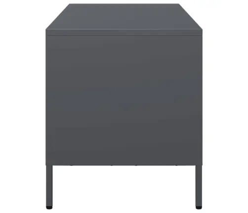 Tv Skapītis, Pelēks, 101,5X39X43,5 Cm, Auksti Velmēts Tērauds Vidaxl