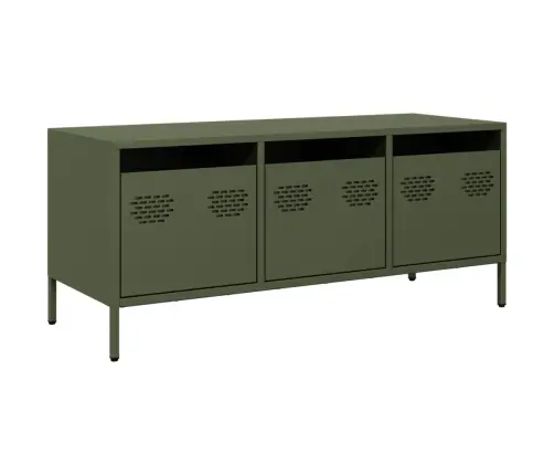 Tv Skapītis, Zaļš, 101,5X39X43,5 Cm, Auksti Velmēts Tērauds Vidaxl