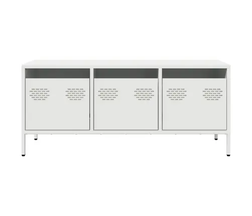 Tv Skapītis, Balts, 101,5X39X43,5 Cm, Auksti Velmēts Tērauds Vidaxl