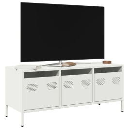 Tv Skapītis, Balts, 101,5X39X43,5 Cm, Auksti Velmēts Tērauds Vidaxl