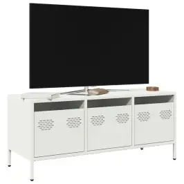 Tv Skapītis, Balts, 101,5X39X43,5 Cm, Auksti Velmēts Tērauds Vidaxl