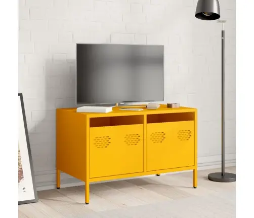 Telerikapp, Sinepikollane, 68X39X43,5 cm Külmvaltsitud Teras