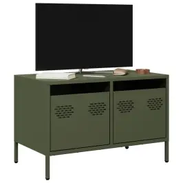 Tv Skapītis, Olīvu Zaļš, 68X39X43,5 Cm, Auksti Velmēts Tērauds Vidaxl