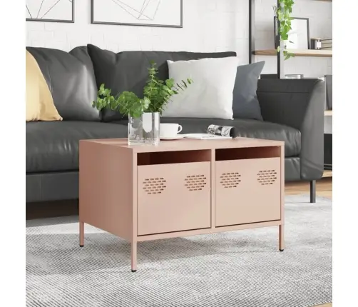 Tv Skapītis, Rozā, 68X50X43,5 Cm, Auksti Velmēts Tērauds Vidaxl