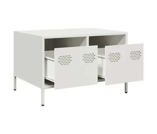 Tv Skapītis, Balts, 68X50X43,5 Cm, Auksti Velmēts Tērauds Vidaxl