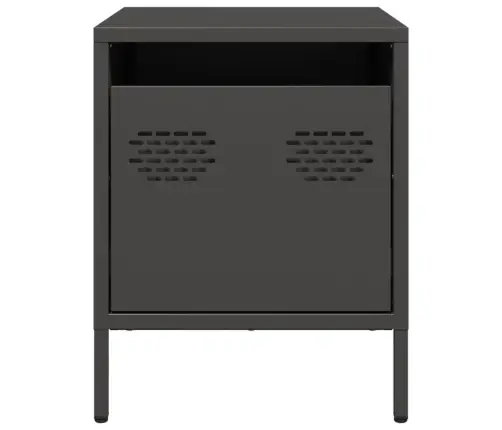 Naktsskapīši, 2 Gab., Melni, 35X39X43,5 Cm, Tērauds Vidaxl