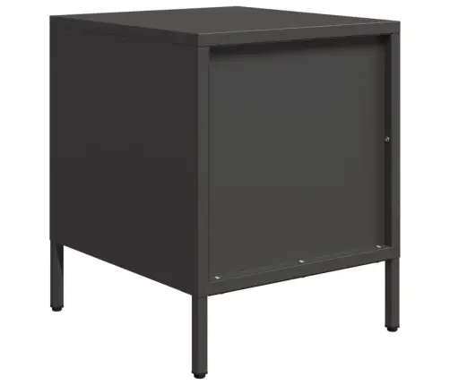 Naktsskapīši, 2 Gab., Melni, 35X39X43,5 Cm, Tērauds Vidaxl
