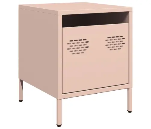 Naktsskapītis, Rozā, 35X39X43,5 Cm, Tērauds Vidaxl