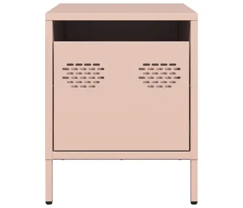 Naktsskapītis, Rozā, 35X39X43,5 Cm, Tērauds Vidaxl