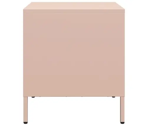 Naktsskapītis, Rozā, 35X39X43,5 Cm, Tērauds Vidaxl