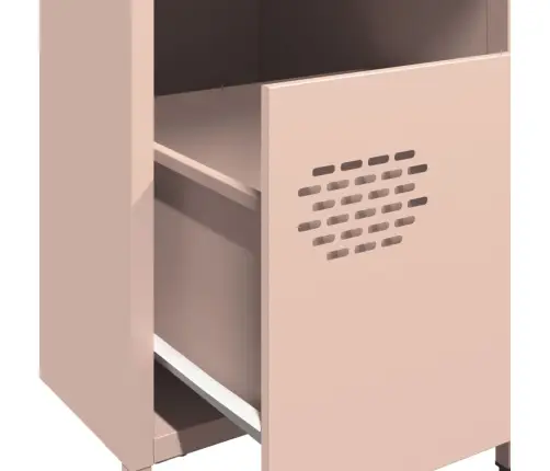 Naktsskapītis, Rozā, 35X39X43,5 Cm, Tērauds Vidaxl