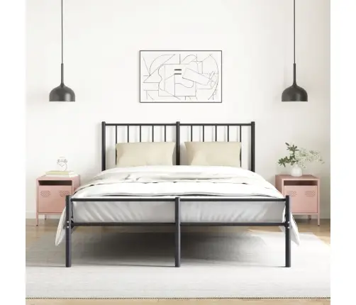 Naktinės Spintelės, 2Vnt., Rožinės, 35X39X43,5cm Plienas