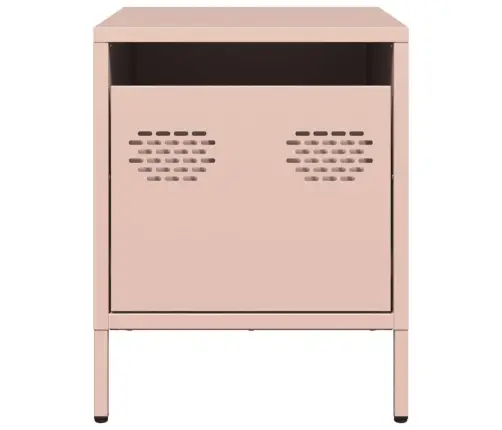 Naktinės Spintelės, 2Vnt., Rožinės, 35X39X43,5cm Plienas