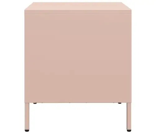 Naktinės Spintelės, 2Vnt., Rožinės, 35X39X43,5cm Plienas