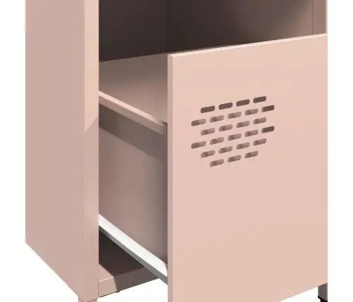 Naktinės Spintelės, 2Vnt., Rožinės, 35X39X43,5cm Plienas