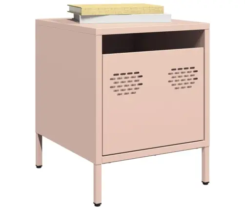 Naktinės Spintelės, 2Vnt., Rožinės, 35X39X43,5cm Plienas