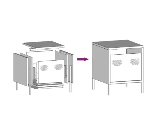 Naktinė Spintelė, Alyvuogių Žalia, 35X39X43,5cm Plienas Naktinė Spintelė, Alyvuogių Žalia, 35X39X43,5cm Plienas