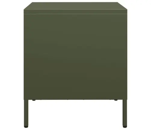 Naktsskapīši, 2 Gab., Olīvu Zaļi, 35X39X43,5 Cm, Tērauds Vidaxl