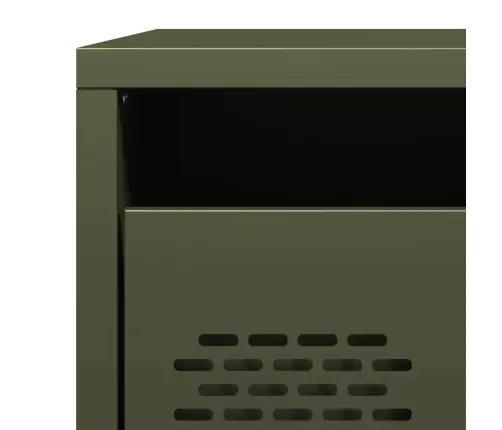 Naktsskapīši, 2 Gab., Olīvu Zaļi, 35X39X43,5 Cm, Tērauds Vidaxl