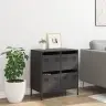 Kumode, Melna, 68X39X73,5 Cm, Auksti Velmēts Tērauds Vidaxl