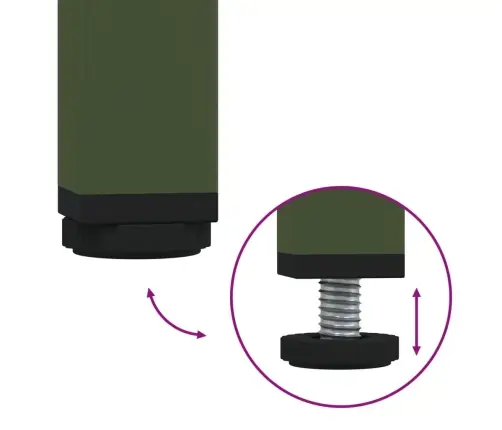 Kumode, Olīvu Zaļa, 68X39X73,5 Cm, Auksti Velmēts Tērauds Vidaxl