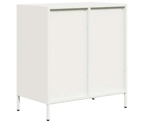 Kumode, Balta, 68X39X73,5 Cm, Auksti Velmēts Tērauds Vidaxl