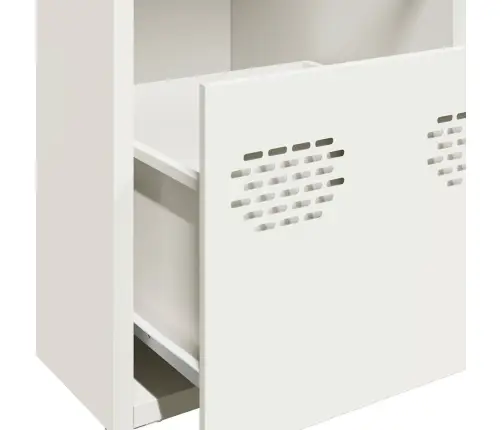 Kumode, Balta, 68X39X73,5 Cm, Auksti Velmēts Tērauds Vidaxl