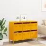 Puhvetkapp Sinepikollane 101,5X39X73,5 Cm Külmvaltsitud Teras